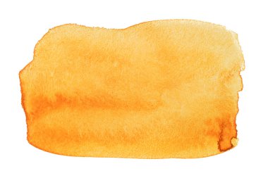 Sarı-turuncu, kağıt üzerinde yatay dikdörtgen desenli grunge suluboya lekesi