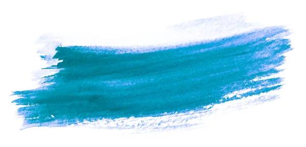 Mancha Acuarela Azul Dibujada Mano — Foto de Stock