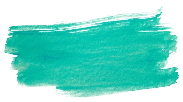 Zöld Akvarell Foltot Rajzolt Kézzel Nagy Felbontású Valódi Textúra — Stock Fotó