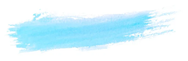 Mancha Aquarela Azul Desenhada Mão — Fotografia de Stock