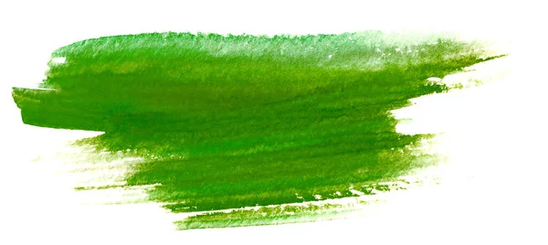 Mancha Aquarela Verde Desenhada Mão Textura Real Alta Resolução — Fotografia de Stock