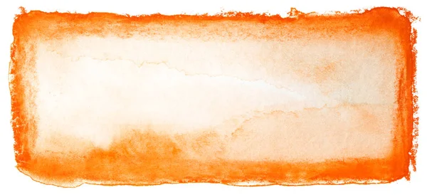 Prostokątny Element Akwareli Pomarańczowy — Zdjęcie stockowe