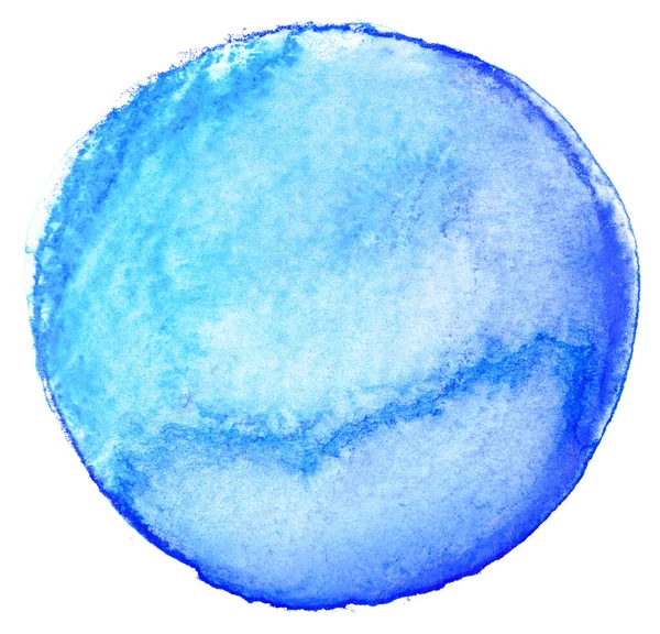 Acuarela Mancha Círculo Elemento Azul — Foto de Stock