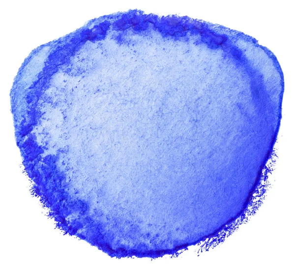 Acuarela Mancha Círculo Elemento Azul —  Fotos de Stock