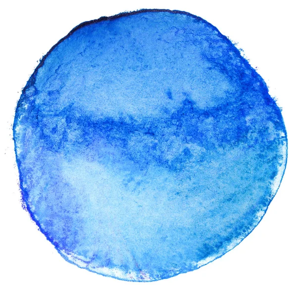 Coloration Aquarelle Élément Cercle Bleu — Photo