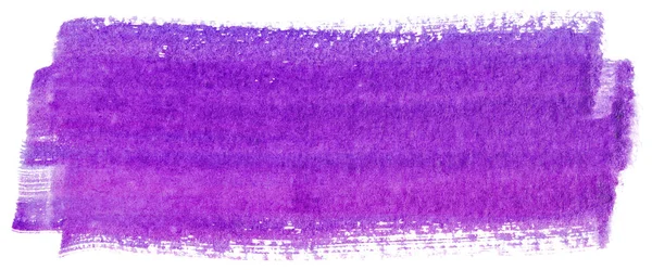 Macchia Acquerello Viola Elemento Pennellata Sfondo Bianco — Foto Stock
