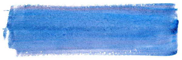 Mancha Acuarela Azul Elemento Pincelada Sobre Fondo Blanco —  Fotos de Stock