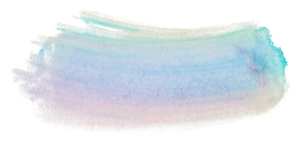 青い水彩画のような白い背景の中の絵具の色 — ストック写真