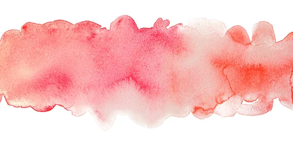 白を基調とした赤の水彩ストライプの質感 — ストック写真