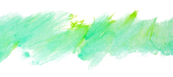 Gesättigte Grüne Aquarellstreifen Mit Textur Hintergrund — Stockfoto