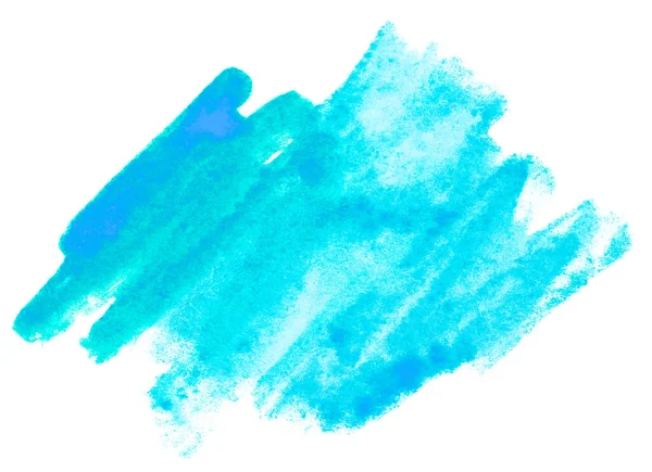 Watercolor Blue Stain Paint Texture Paint Paper Relief Wet Drips — Stock Photo, Image