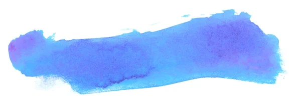 Aquarela Tinta Mancha Azul Sobre Fundo Branco Textura Pintura Isolada — Fotografia de Stock