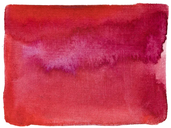 水彩色の水平赤色のグラデーションが荒々しく凹凸のあるエッジ 水彩の汚れの背景 紙質の抽象画テンプレート — ストック写真