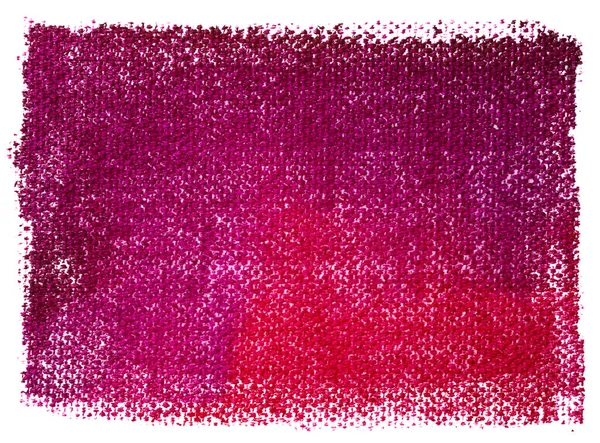 背景の抽象化 白の孤立した背景に多色の塗料の長方形の赤紅色のパターン キャンバスの質感を持つ水平フレーム — ストック写真