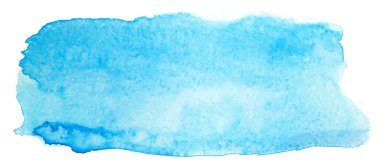 Grunge suluboya elementi mavi leke, beyaz arkaplan üzerine bir desen çizilmiş..