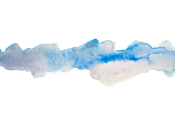 light blue watercolor stripe for text, design, tag, logo Stock Illustration