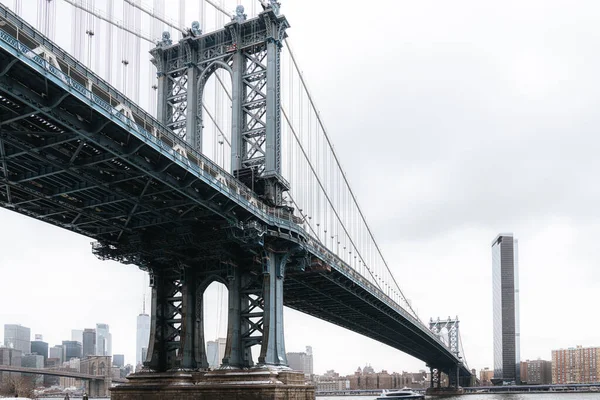 New York New York Usa Febbraio 2021 Dumbo Manhattan Bridge — Foto Stock