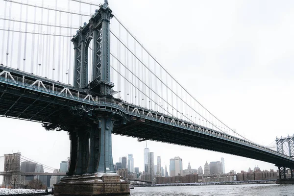 New York New York Usa Febbraio 2021 Dumbo Manhattan Bridge — Foto Stock
