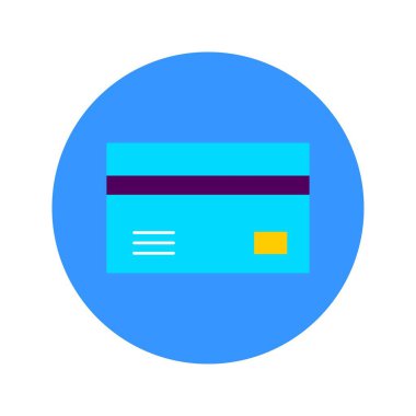 Düz Kredi Kartı Çemberi Simgesi