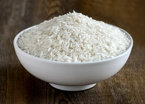 Arroz blanco en un tazón —  Fotos de Stock