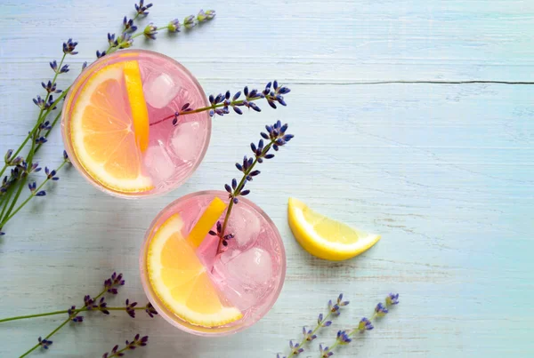 Limonada de lavanda, vista superior — Foto de Stock