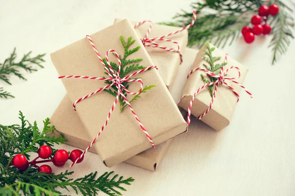 Xmas gifts stack — Stock Photo, Image