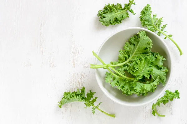 Kale leaves view from above — Stock Photo, Image