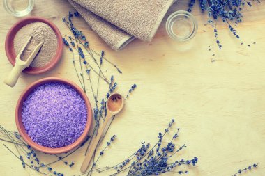 Spa arka plan, üstten görünüm