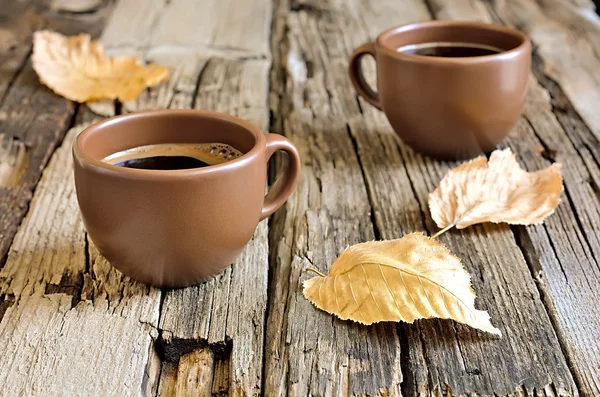 Taza de café de otoño por la mañana — Foto de Stock