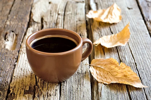 Őszi reggeli kávé-kupa — Stock Fotó