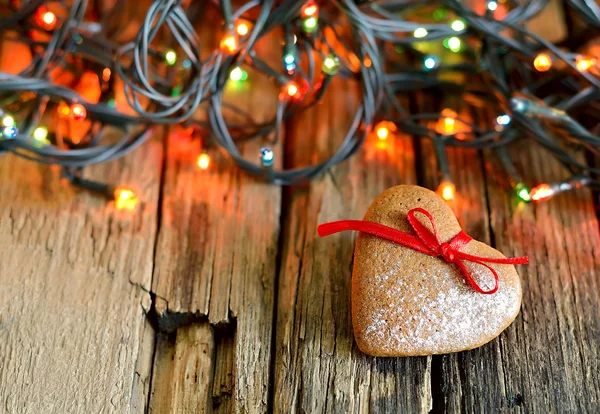 Gingerbread Xmas heart — Stock Photo, Image