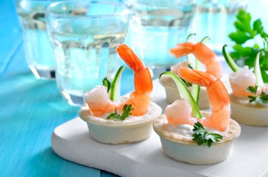 Karides ile tartlets