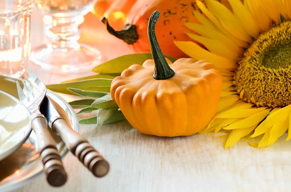 Table de repas de Thanksgiving — Photo