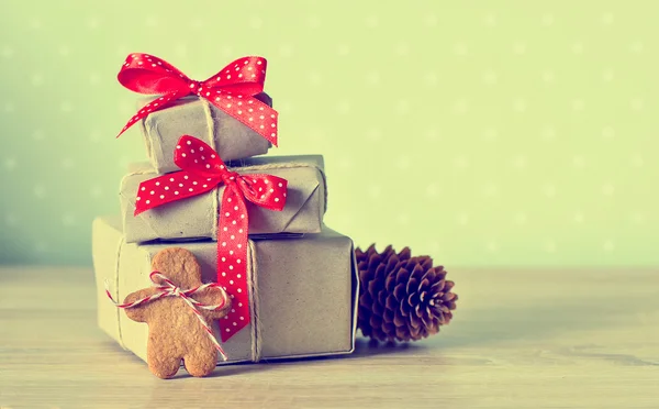 Christmas gifts,  stylized photo — Stock Photo, Image