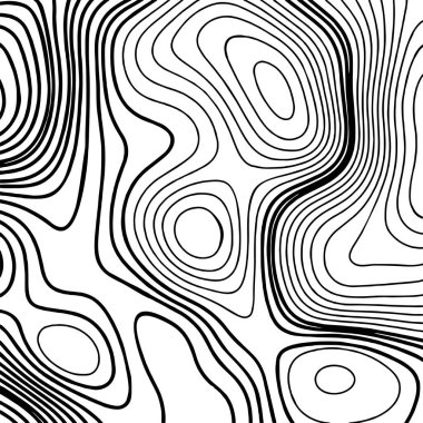 Siyah ve beyaz soyut el çizimi desen. Vektör. Işık topoğrafi çevre haritası arka plan, coğrafi şebeke haritası