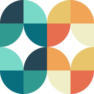 İş ve finans ikonunun vektör çizimi, para. Orta yüzyıl modern tasarım tarzından esinlenilmiş bej ve siyah geometrik desen. Eşsiz bir duvar dekoru, tekstil ve iç tasarım için grafiksel illüstrasyon.