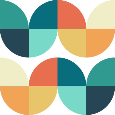 İş ve finans ikonunun vektör çizimi, para. Orta yüzyıl modern tasarım tarzından esinlenilmiş bej ve siyah geometrik desen. Eşsiz bir duvar dekoru, tekstil ve iç tasarım için grafiksel illüstrasyon.