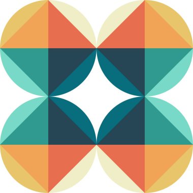 Geometrik dikişsiz vektör deseni. Orta yüzyıl modern tasarım tarzından esinlenilmiş bej ve siyah geometrik desen. Eşsiz bir duvar dekoru, tekstil ve iç tasarım için grafiksel illüstrasyon.