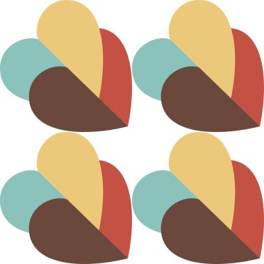 Kalpli kusursuz desen, Sevgililer Günü posterinin vektör illüstrasyon seti, tebrik kartı, kapak, etiket, satış promosyon şablonları, modern moda geometrik tarzda model geçmişi. eps10