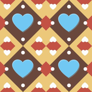 Soyut geometrik renksiz desen, arka plan kalp şekli çizimi, pastel pembe masa üzerindeki kusursuz desen, sevgililer günü arka plan konsepti. 10 saniye.