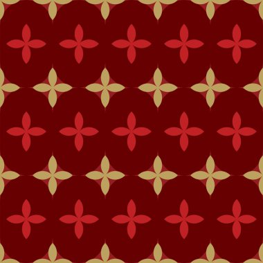 Kırmızı Çin Yeni Yılı 2026 poster vektörü altın fenerler, havai fişek parıltıları ve kutlama kartları, afişler ve lüks baskı dekorasyonları için geometrik desenler..