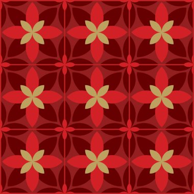 Kırmızı Çin Yeni Yılı 2026 poster vektörü altın fenerler, havai fişek parıltıları ve kutlama kartları, afişler ve lüks baskı dekorasyonları için geometrik desenler..