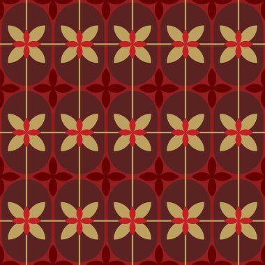 kırmızı ve kahverengi geometrik süs. Ağ tekstil ve duvar kağıtları için kusursuz desen Çin Yeni Yıl kartı arkaplan vektörü. Kırmızı soyut Çin desenli yılan tasarımı yılı. Kapak, afiş, web sitesi, takvim için zarif oryantal illüstrasyon