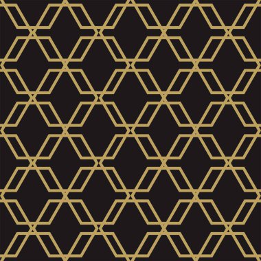 Siyah ve altın elementli soyut geometrik şablon. Altında geleneksel İslami şablon. Arap altın çerçevesi, cami kemeri siyah arka planda izole edilmiş. Müslüman mimari tasarım unsurları, Fas sınırının silueti veya kapısı.