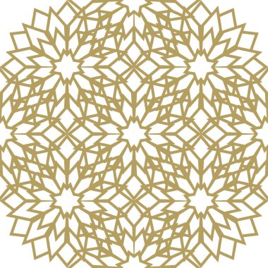 Dekoratif elementlerin kusursuz deseni. Özgün İslami tarzda beyaz soyut arkaplan kusursuz geometrik desen. Ramadhan deseni. 10 saniye.