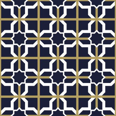 Siyah ve mavi kareli geometrik desen. Soyut vektör arkaplanı. Kusursuz şablon tasarımı Mavi İslami Arkaplan Vektörü - Müslüman Ramazan Kareem için Soyut Geometrik Desen Süsleme Arkaplanı, Kurban Bayramı Mübarek ve bir diğer Müslüman Kutlaması