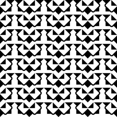 Kusursuz tek renkli geometrik desen dizaynı. Kusursuz siyah ve beyaz geometrik desenler koleksiyonu. Basit vektör grafikleri.