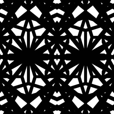 Geometrik şekilli kusursuz desen. Kusursuz siyah ve beyaz geometrik desenler koleksiyonu. Basit vektör grafikleri. 10 saniye.