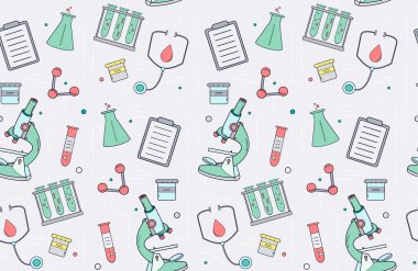 Tıp biliminin kimya çizilmiş tasarlamak vektör