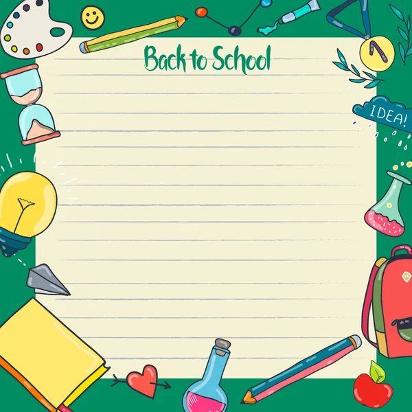 Okula geri vektör tasarım kroki